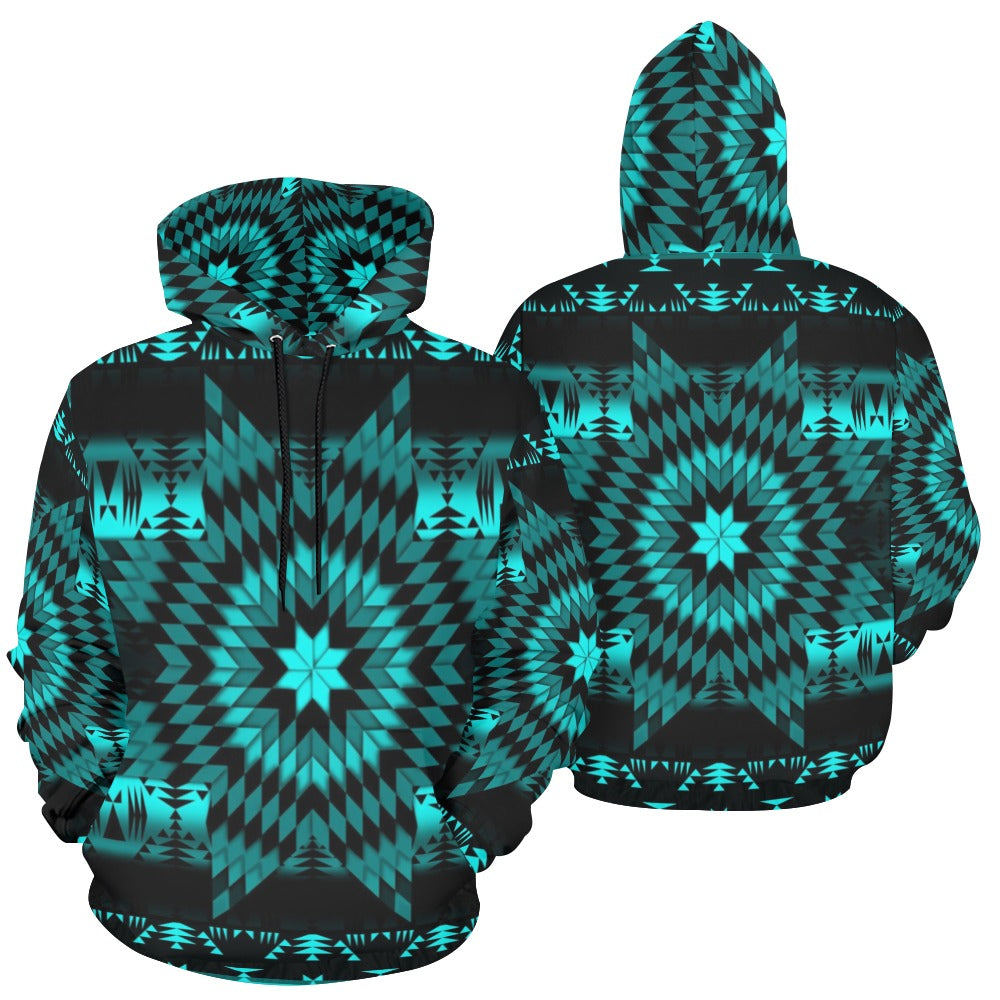 Black Sky Star All Over Print Hoodie