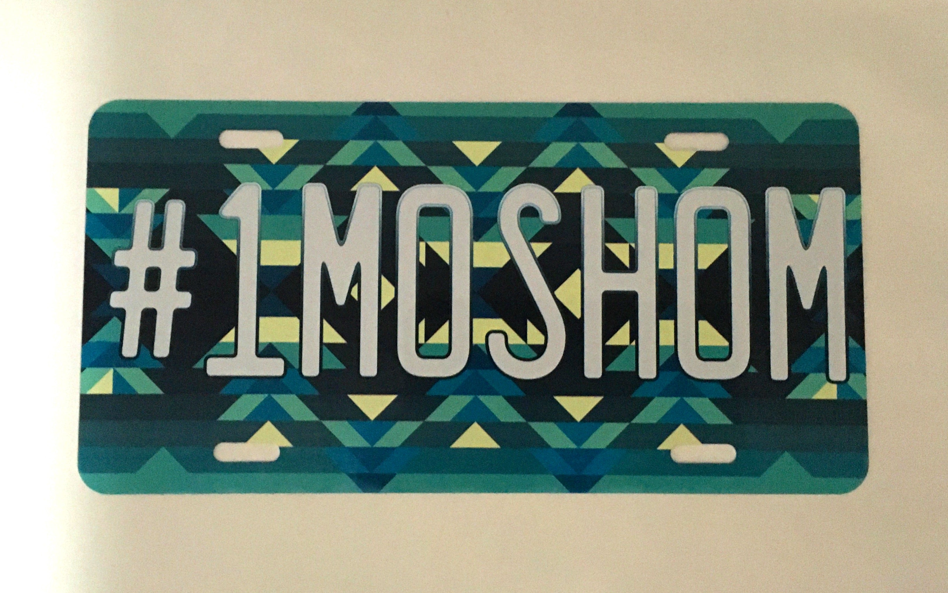 MOSHOM Teal Vanity Plate