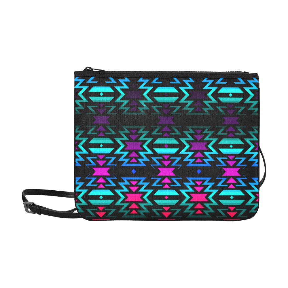 Lake Fire and Turquoise Slim Clutch
