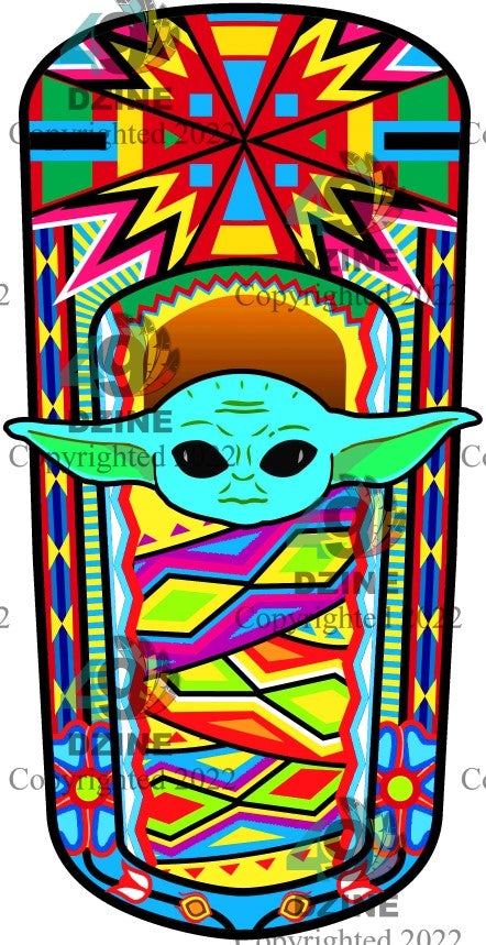 14-inch Baby Alien Cradleboard Color Transfer