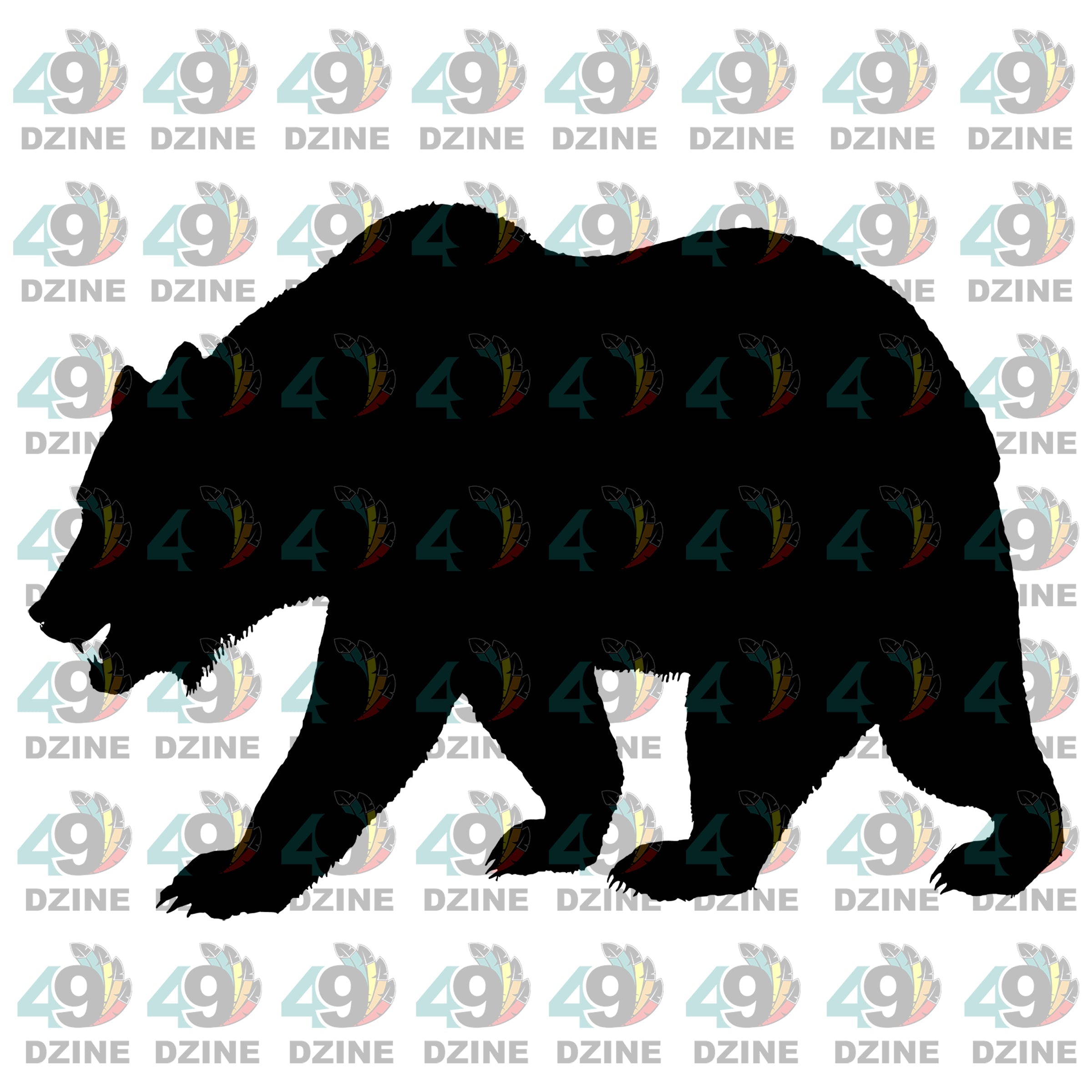 12-inch Black Bear Transfer