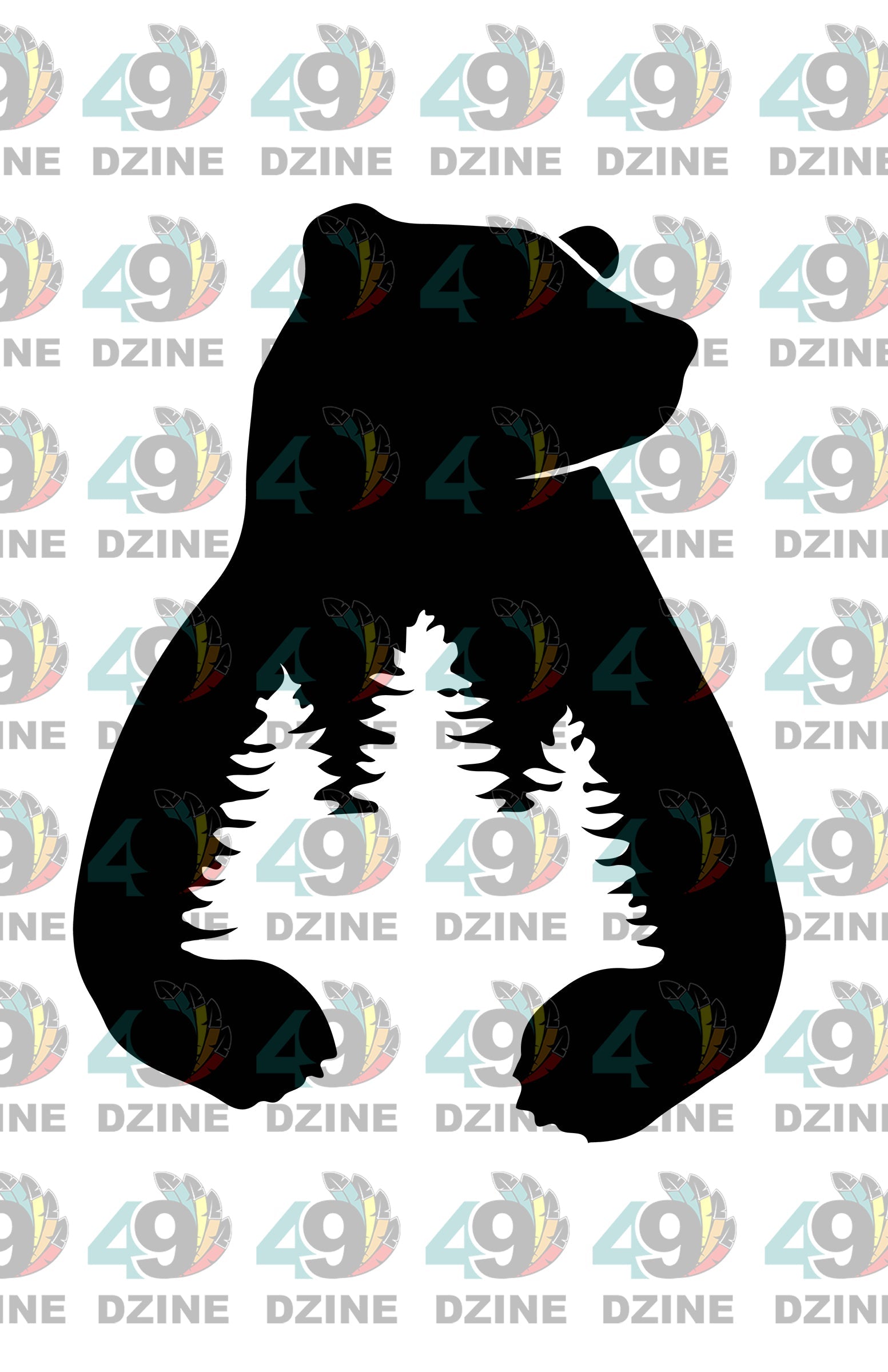 12-inch Black Bear Transfer