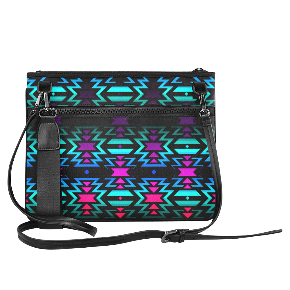 Lake Fire and Turquoise Slim Clutch