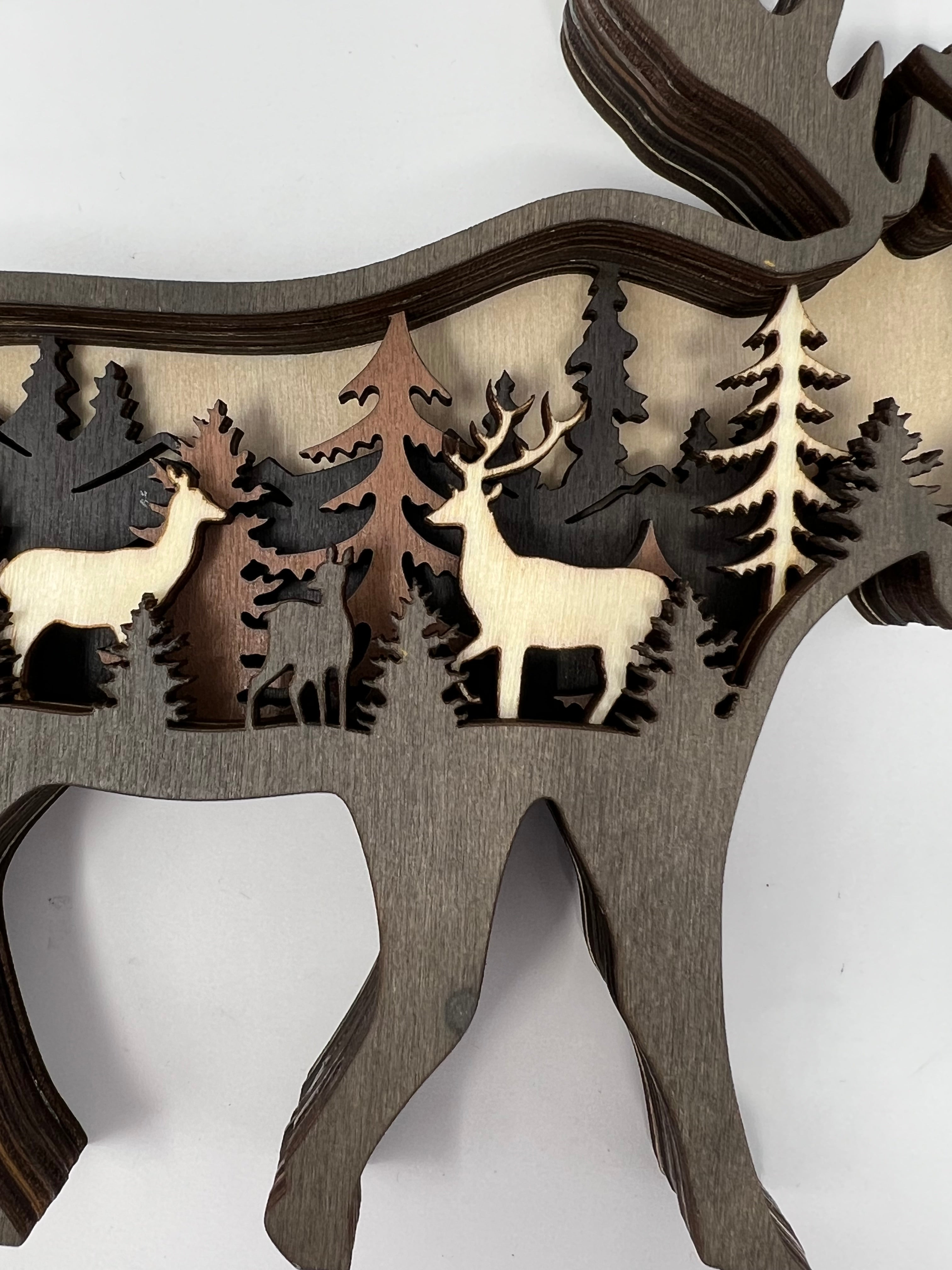 Moose Multilayer Decoration