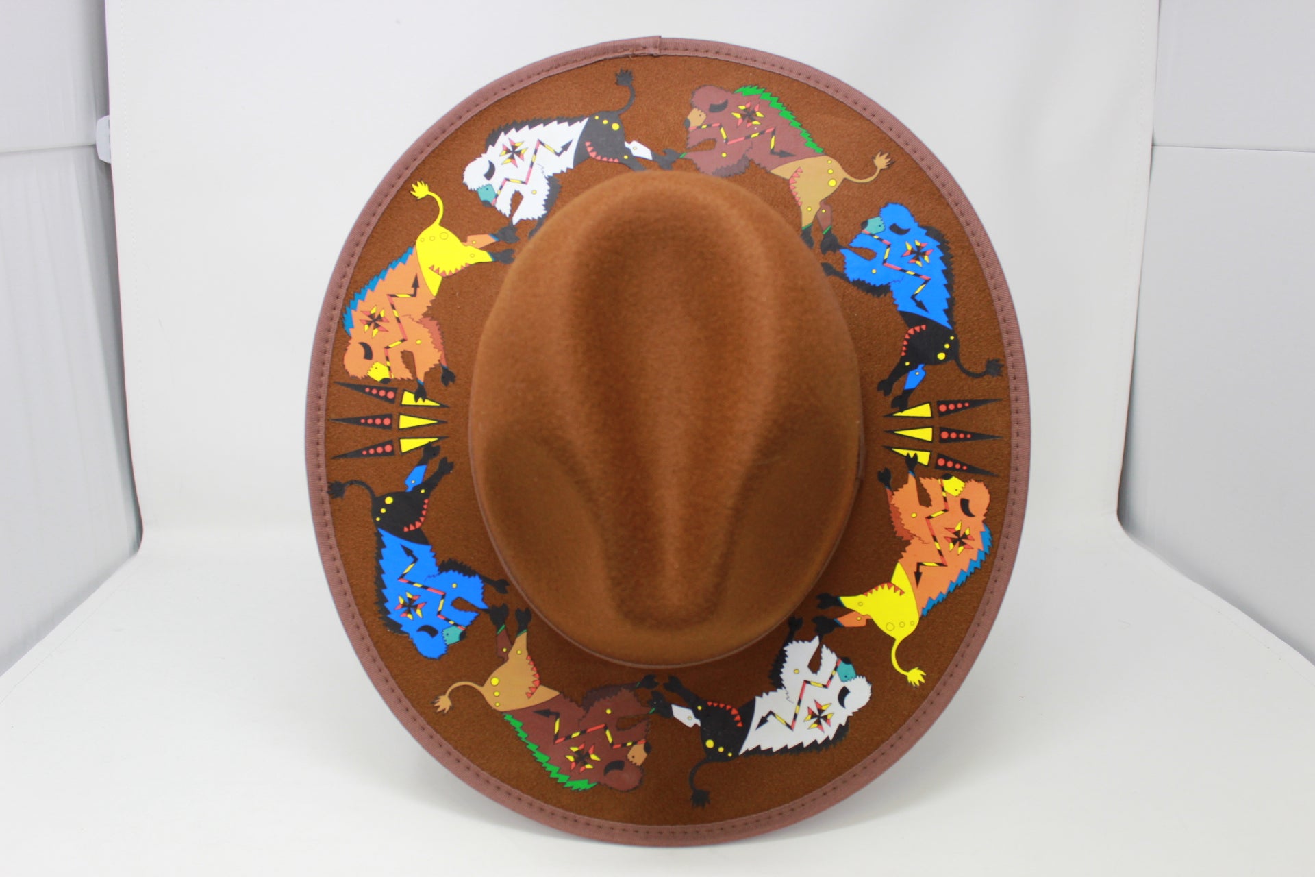 Ledger Buffalo Brown Fedora Hat