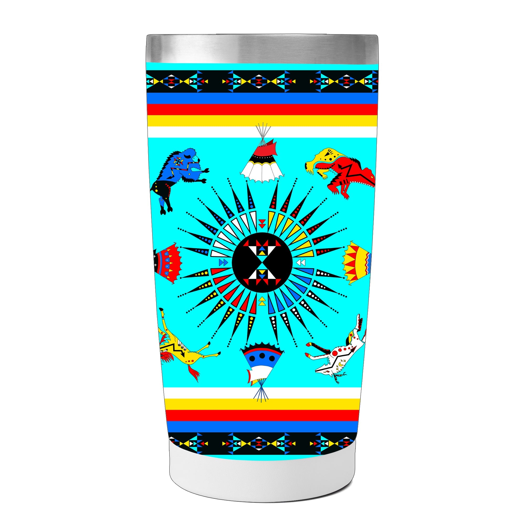 Medicine wheel Animals 15OZ Tumbler