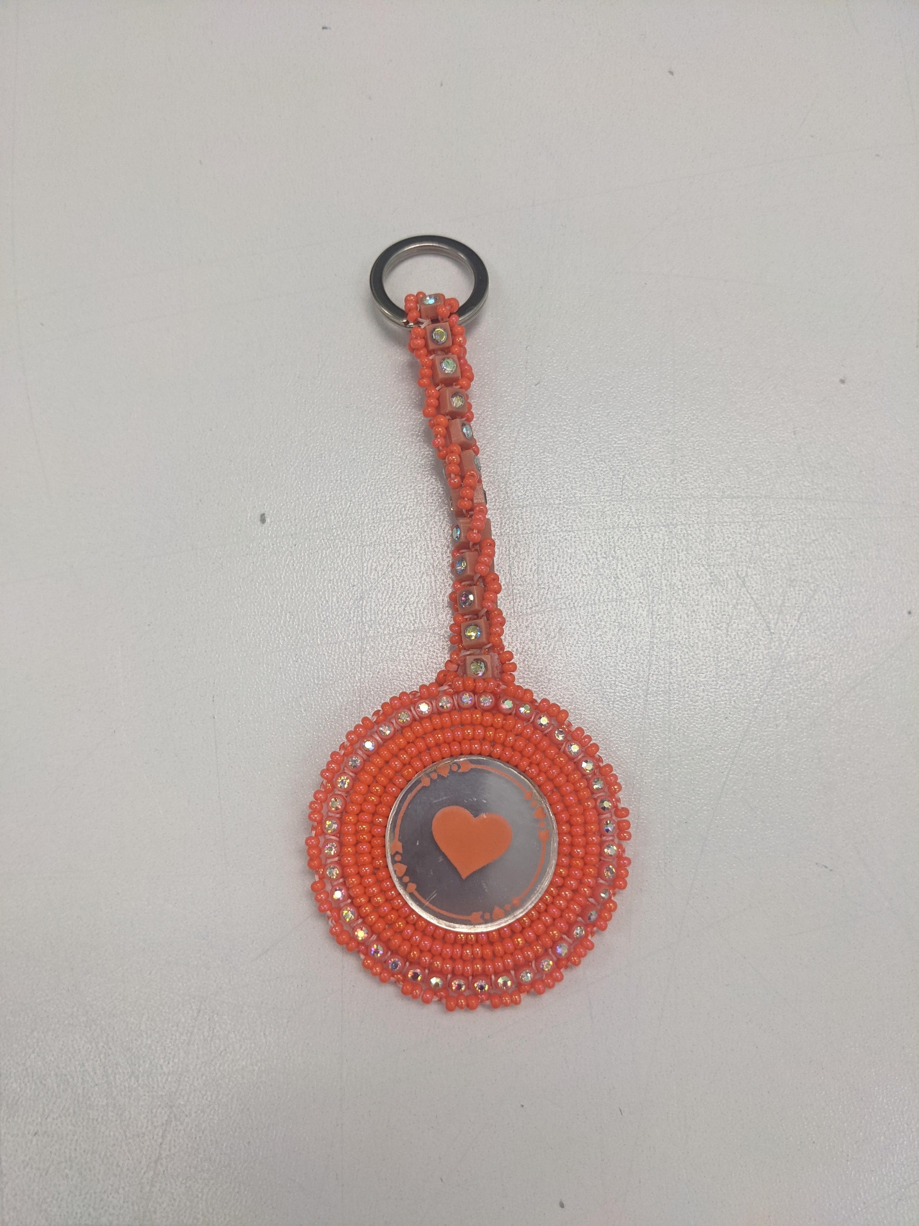 Cheryl Crowchief Beaded Pins and Keychains -  Orange Themed