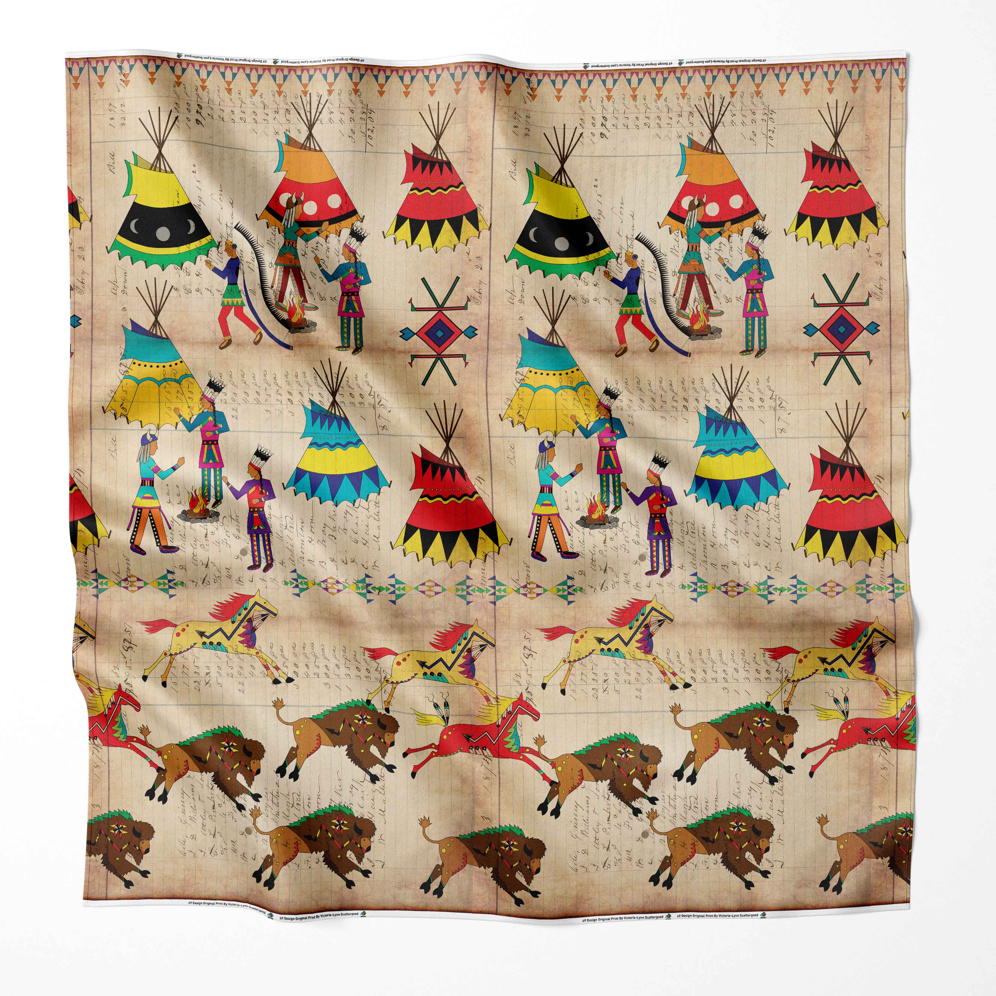 The Gathering of the Chiefs Cotton Fabric by the Yard