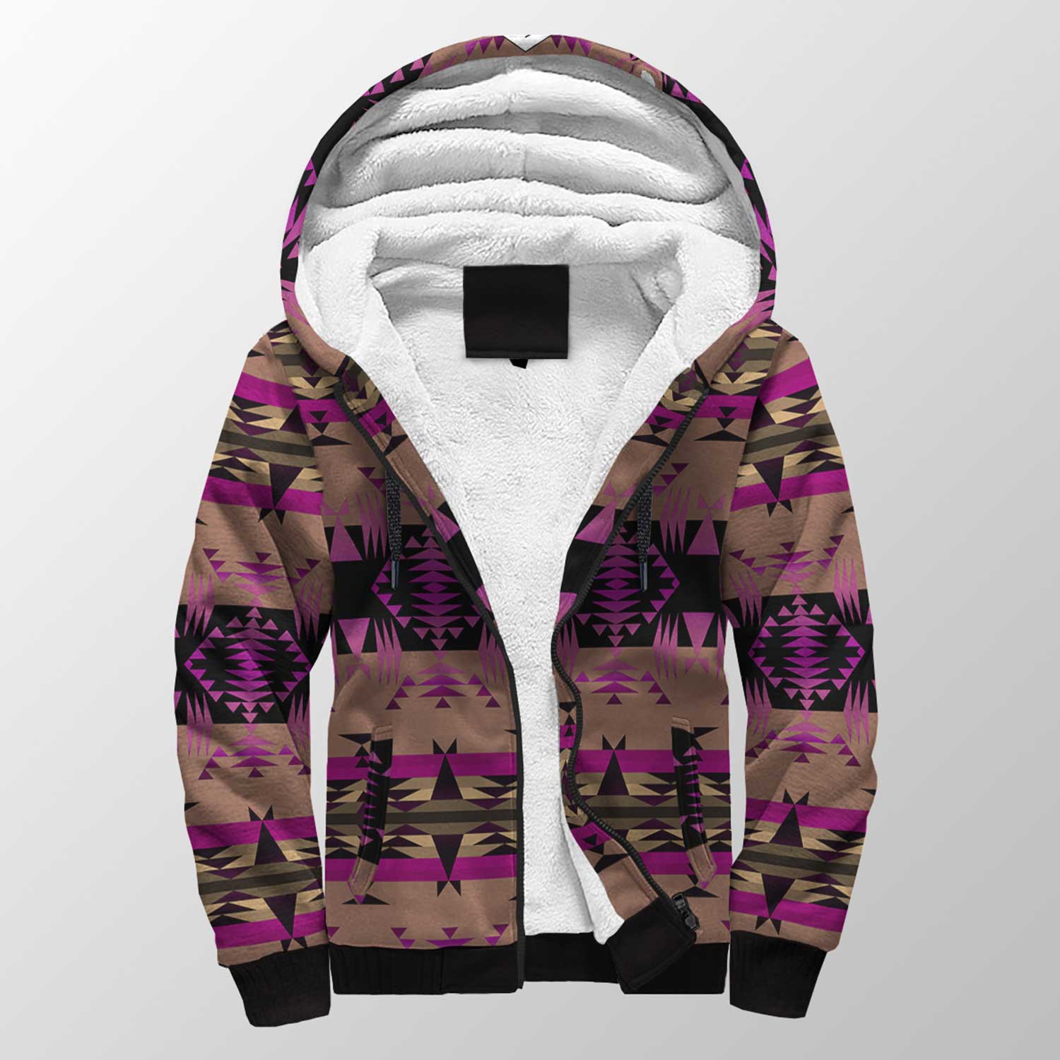 Between the Mountains Berry Sherpa Hoodie 49 Dzine 