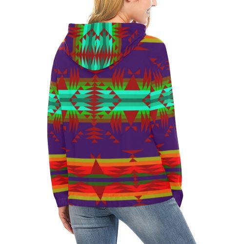 Between the Mountains Moon Shadow Sierra All Over Print Hoodie for Women (USA Size) (Model H13) All Over Print Hoodie for Women (H13) e-joyer 