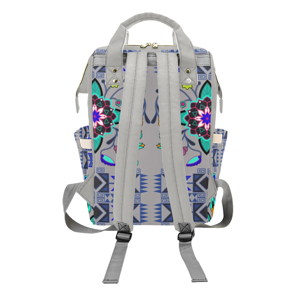 Northern Powwow Men's Traditional Multi-Function Diaper Backpack/Diaper Bag (Model 1688)