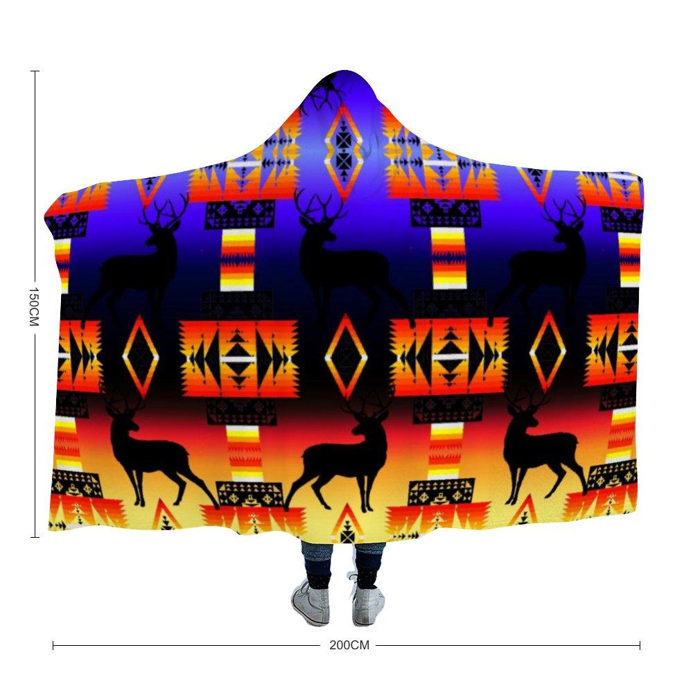 Deer Horizon Cloak Hooded Blanket 49 Dzine Adult Size - 60"x80" 