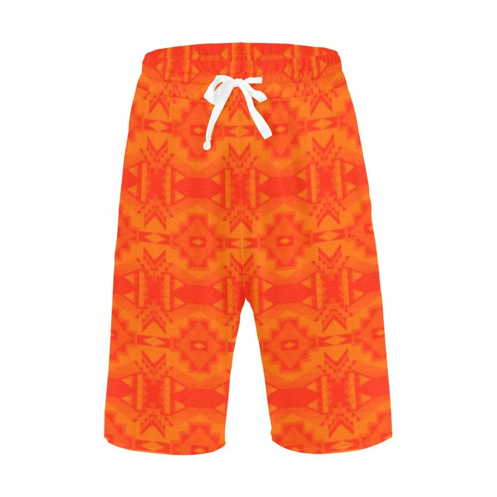 Fancy Orange Men's All Over Print Casual Shorts (Model L23) Men's Casual Shorts (L23) e-joyer 