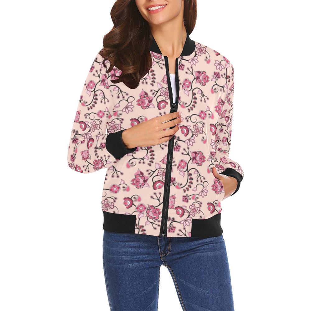 Floral Amour All Over Print Bomber Jacket for Women (Model H19) All Over Print Bomber Jacket for Women (H19) e-joyer 
