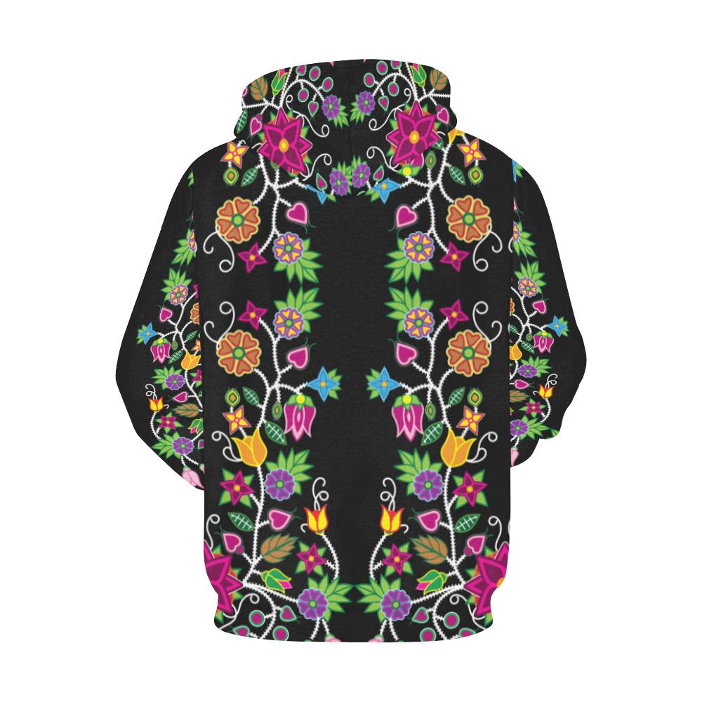 Floral Beadwork All Over Print Hoodie for Women (USA Size) (Model H13) All Over Print Hoodie for Women (H13) e-joyer 