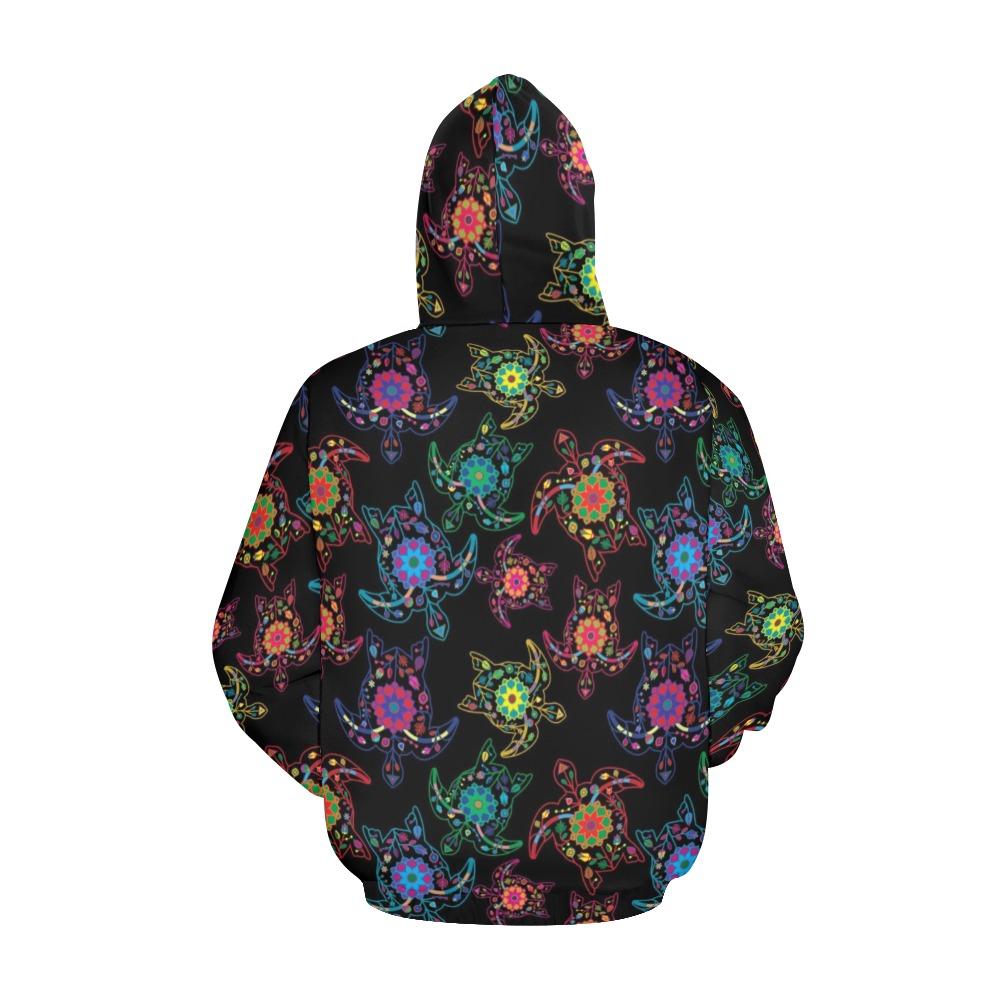 Floral Turtle All Over Print Hoodie for Men (USA Size) (Model H13) All Over Print Hoodie for Men (H13) e-joyer 