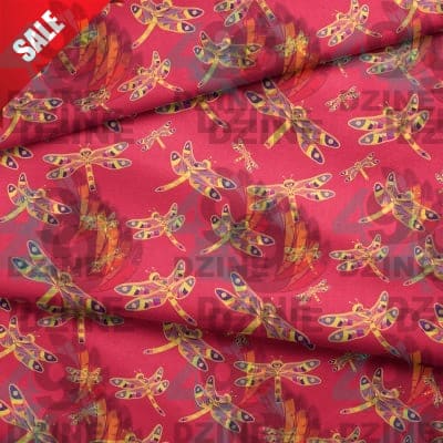 Gathering Rouge Cotton Poplin Fabric By the Yard Fabric NBprintex 