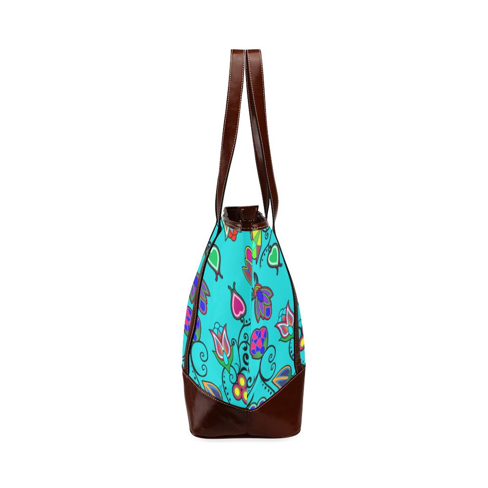 Indigenous Paisley - Sky Tote Handbag (Model 1642) Tote Handbags (1642) e-joyer 