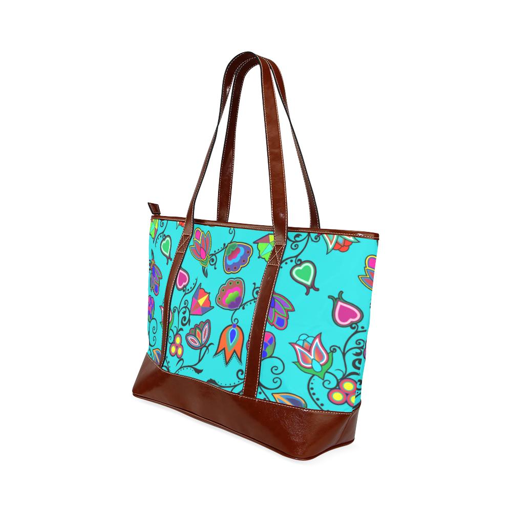 Indigenous Paisley - Sky Tote Handbag (Model 1642) Tote Handbags (1642) e-joyer 