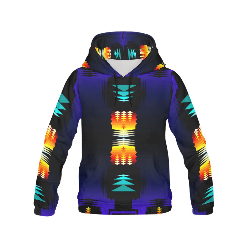 Midnight Sage Fire II All Over Print Hoodie for Men (USA Size) (Model H13) All Over Print Hoodie for Men (H13) e-joyer 