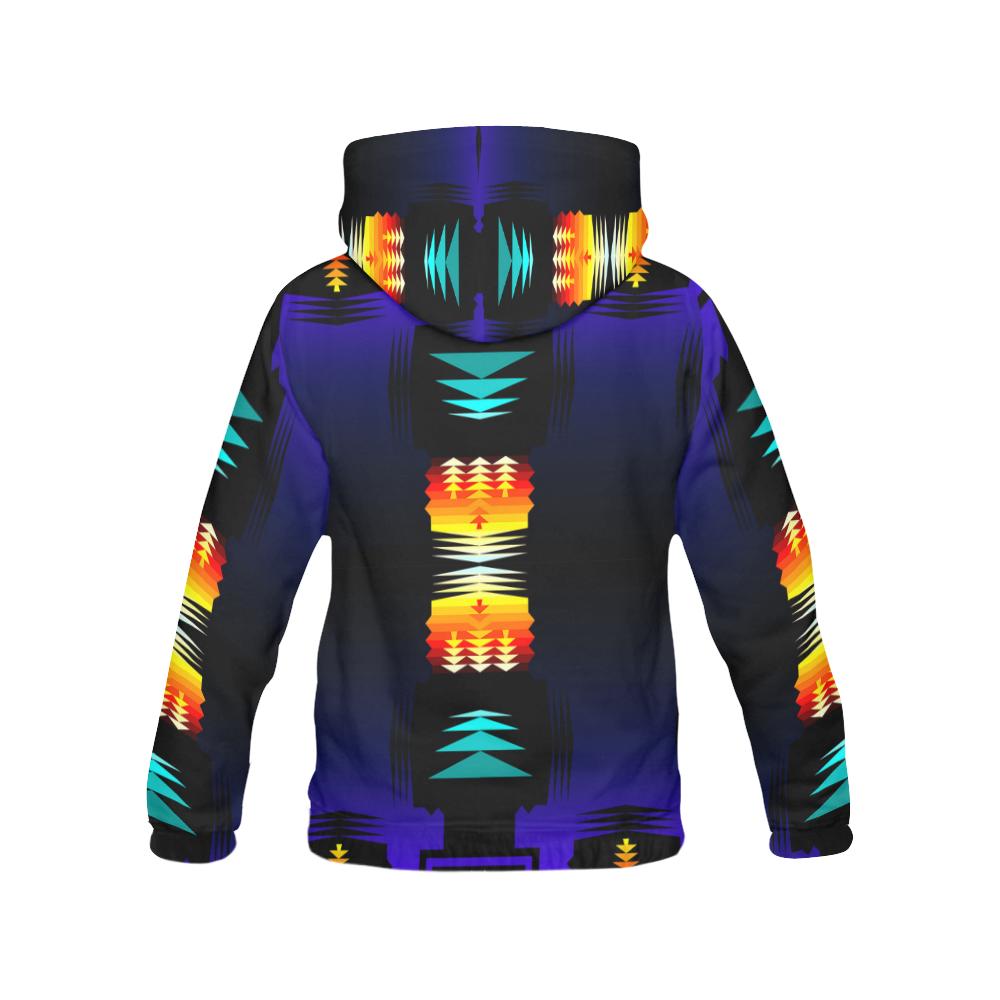 Midnight Sage Fire II All Over Print Hoodie for Men (USA Size) (Model H13) All Over Print Hoodie for Men (H13) e-joyer 