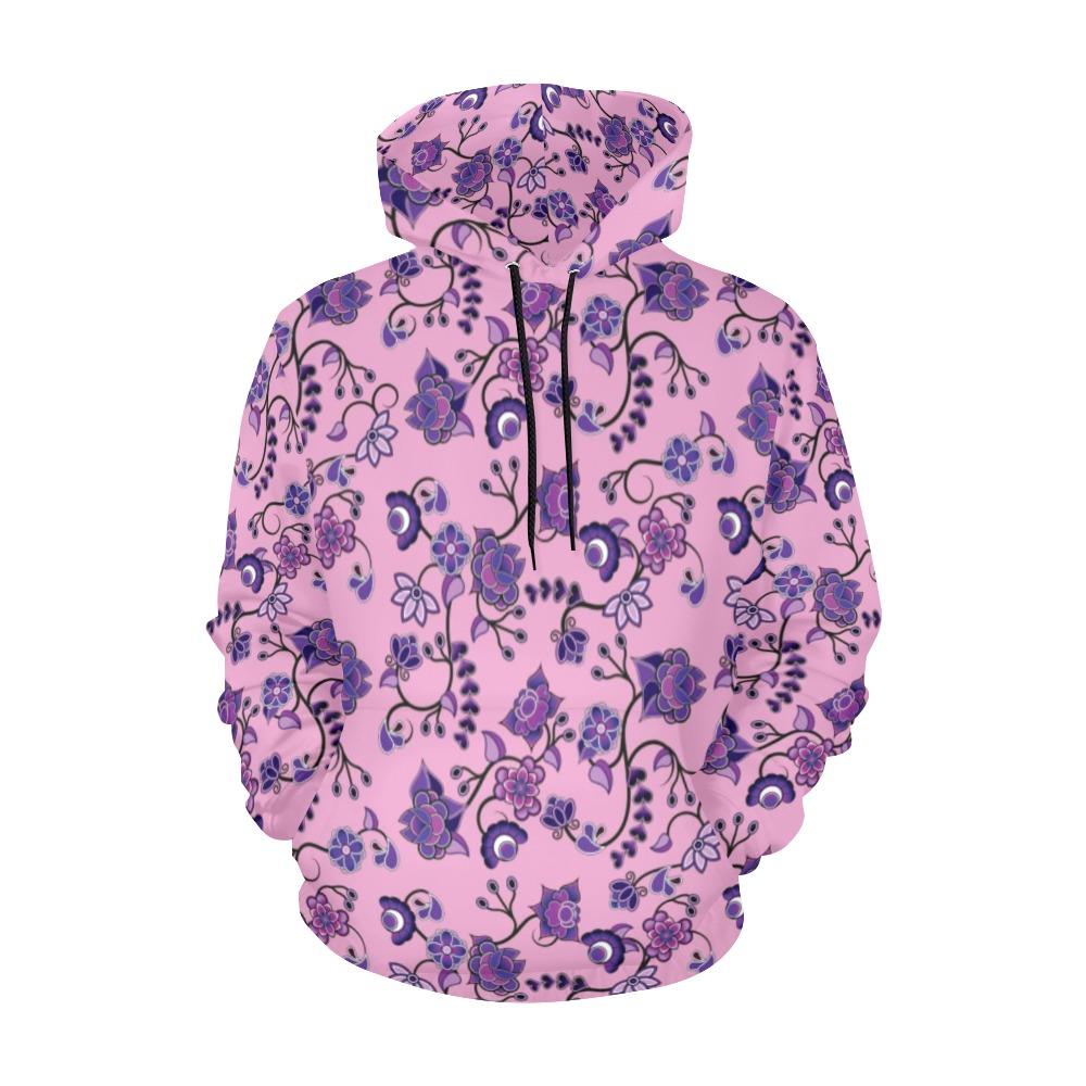 Purple Floral Amour All Over Print Hoodie for Men (USA Size) (Model H13) All Over Print Hoodie for Men (H13) e-joyer 