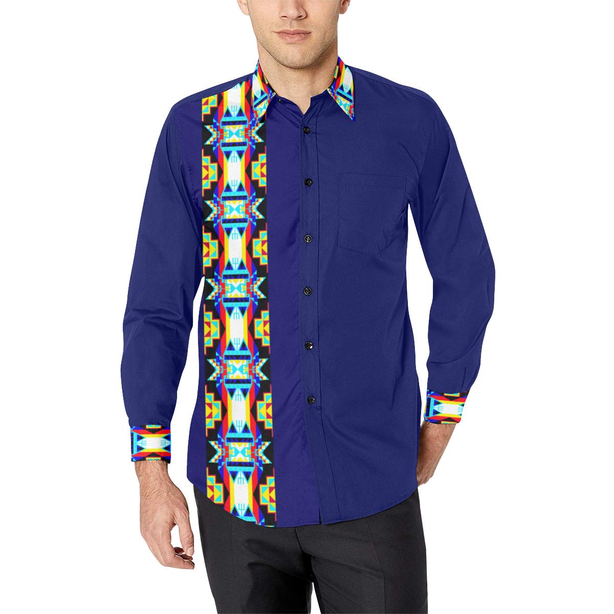 Strip for Shirt Men's All Over Print Casual Dress Shirt (Model T61) Men's Dress Shirt (T61) e-joyer 