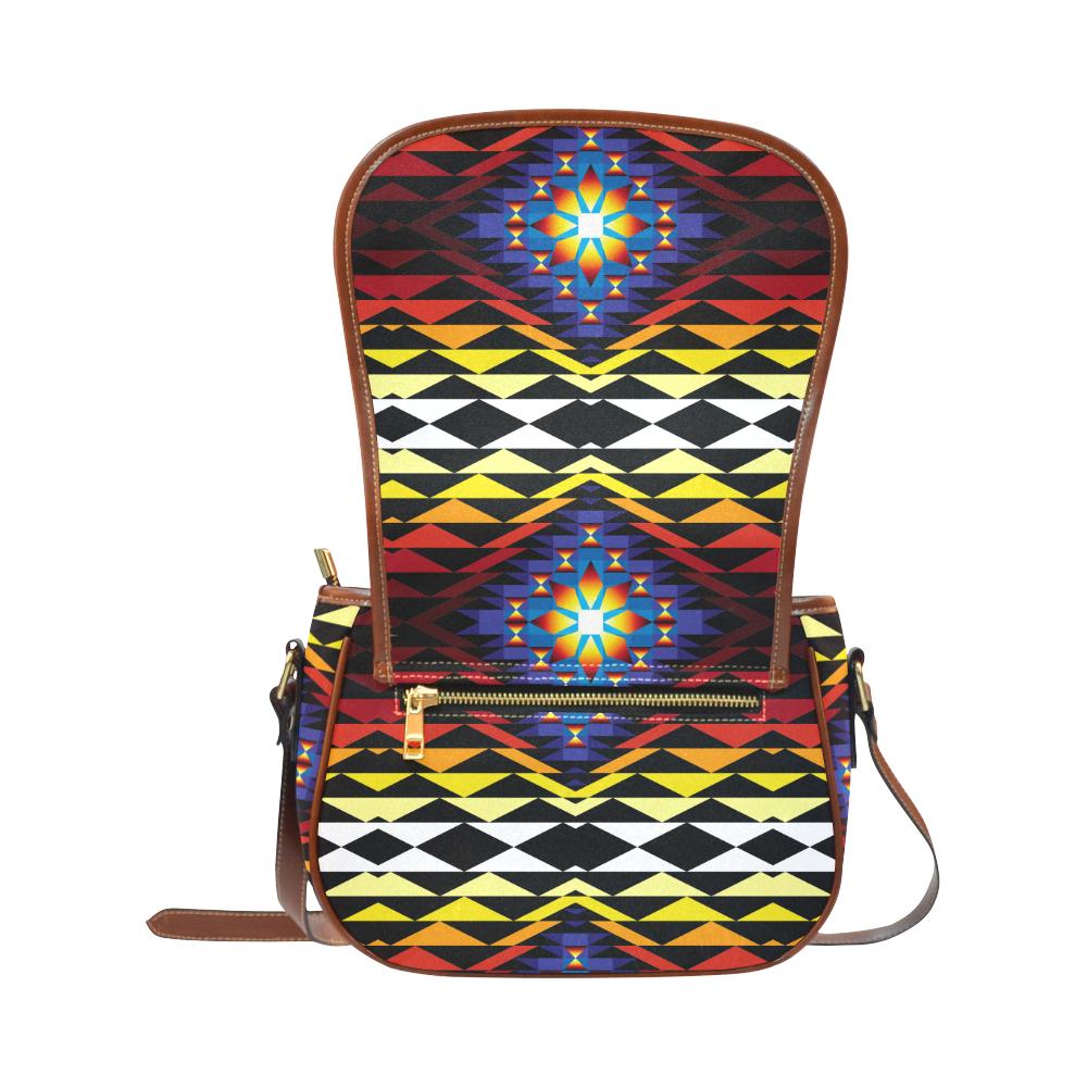 Sunset Blanket Saddle Bag/Small (Model 1649) Full Customization Saddle Bag/Small (Full Customization) e-joyer 