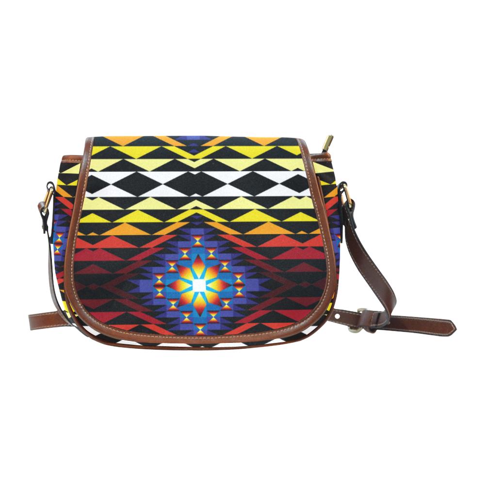 Sunset Blanket Saddle Bag/Small (Model 1649) Full Customization Saddle Bag/Small (Full Customization) e-joyer 