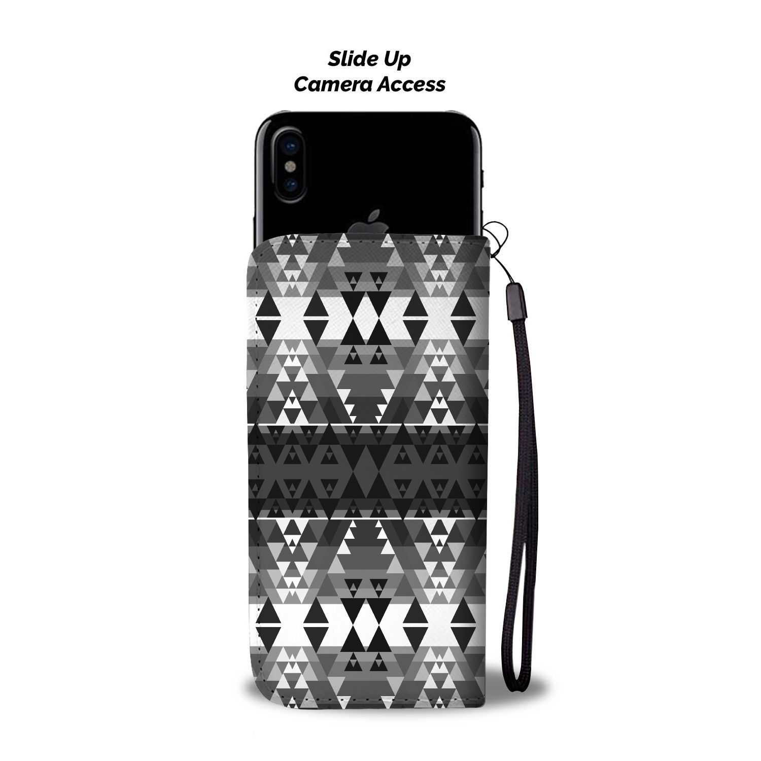 Writing on Stone Black and White Phone Wallet cell phone wallet wc-fulfillment 